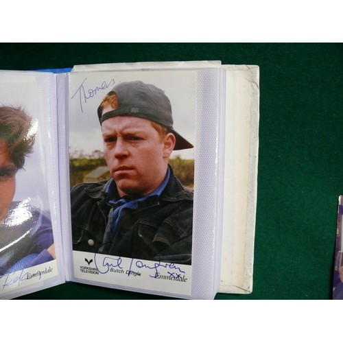 3 - FOR THE EMMERDALE FAN AN ALBUM FULL OF SIGNED PHOTOS OF THE STAR CAST 
PLUS 