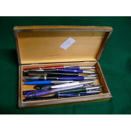 37 - A BOX OF MIXED PENS, REFER TO PHOTOS