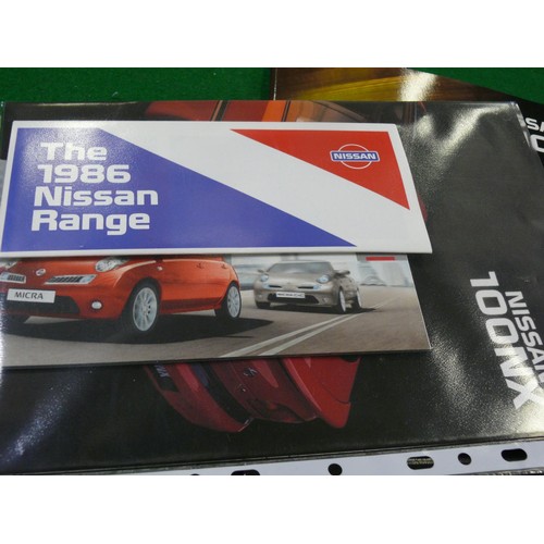 373 - Automobilia Ephemera / Car Brochures: Nissan. Includes 100NX (1992), Primera (1993), Sunny (1993 & 1... 