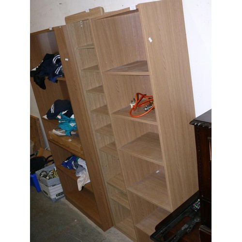 570 - TALL AND NARROW 6 SHELF LIGHT WOOD EFFECT BOOKCASE