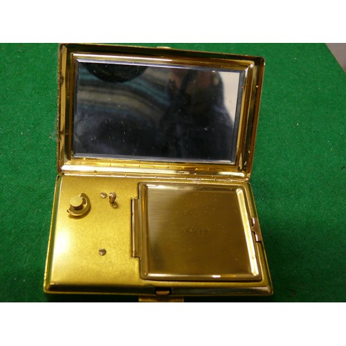 5 - A NEW MUSICAL MIRROR & COMPACT ENGRAVED LID VISTA OF JAPAN