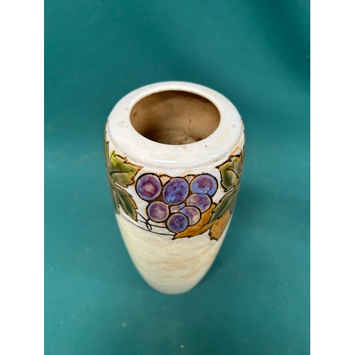 196 - Royal Doulton Lambeth vase decorated with vine & grape design by Ethel Beard , circa 1920. With impr... 