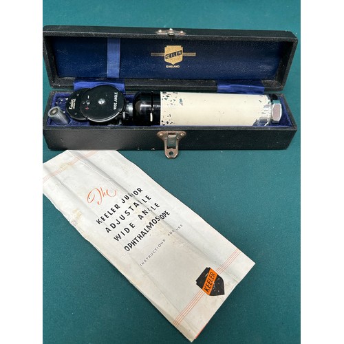 175 - A Vintage Keeler Junior Opthalmoscope in its original box with instructions