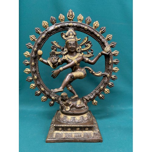 258 - A superb and very large 20th Century Indian Bronze figure of the Hindu Deity Shiva as Nataraja the d... 