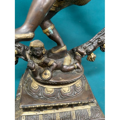 258 - A superb and very large 20th Century Indian Bronze figure of the Hindu Deity Shiva as Nataraja the d... 