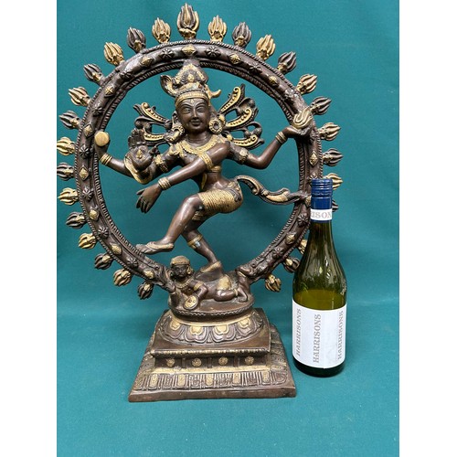 258 - A superb and very large 20th Century Indian Bronze figure of the Hindu Deity Shiva as Nataraja the d... 