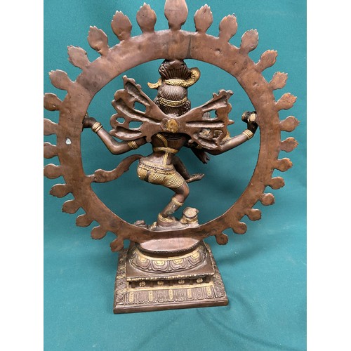 258 - A superb and very large 20th Century Indian Bronze figure of the Hindu Deity Shiva as Nataraja the d... 