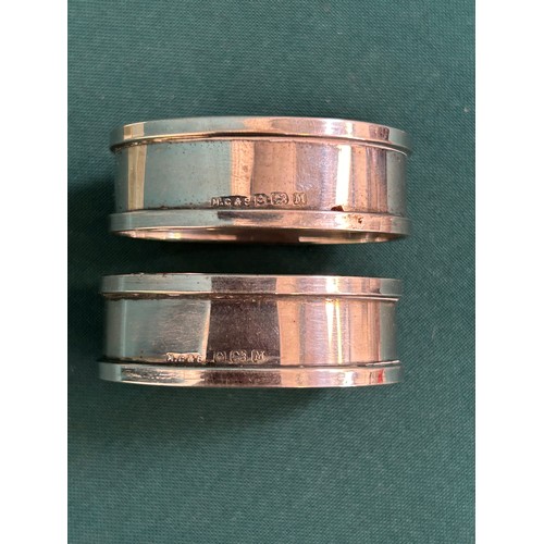 49 - Pair of Masonic Sterling Silver napkin rings hallmarked Birm 1936, Henry Griffiths & Sons, 30 grams,... 