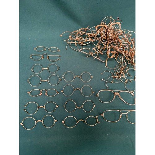 177 - Box of vintage gold filled spectacle frames - many marked 1/20