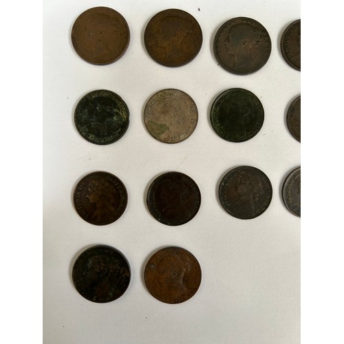 80 - Collection of Queen Victoria Farthings Young Head to Old Head including 1839/ 40/ 43/  47/ ?/ 60/ 60... 