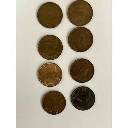 81 - Collection of Farthings Edward VII, George V, George VI &  Elizabeth II - 57 in total - see  photos ... 