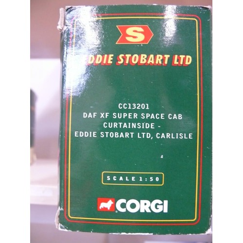 72 - EDDIE STOBART DAF XF SUPER SPACE CAB CURTAINSIDE CC13201, BOXED