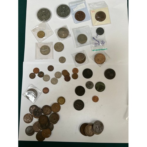 94 - Bag of mostly pre decimal British coins to include 1933 Shilling fine, 1936 Florin fine, 1937 Florin... 