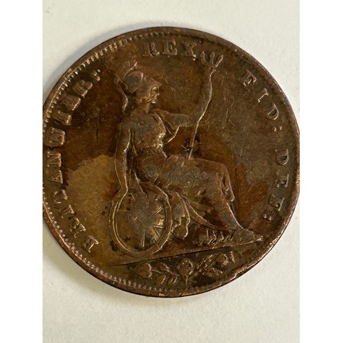 82 - George IV Farthing 1822 & William IV 1837