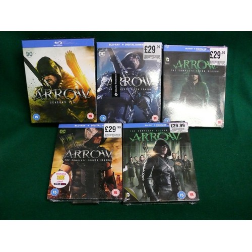 96 - ARROW  BLU-RAY BOXSETS 1-6 PLUS 2-5 SEALED