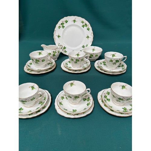 444 - Colclough Ivy leaf teaset - 21 pieces