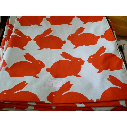 513 - 10 WATERPROOF PICNIC BLANKETS WITH RABBIT DESIGN MADE IN THE UK FOR ANORAK