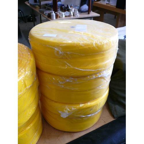 508 - 9 ROLLS OF YELLOW WEBBING