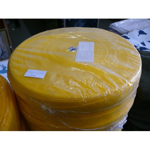 508 - 9 ROLLS OF YELLOW WEBBING