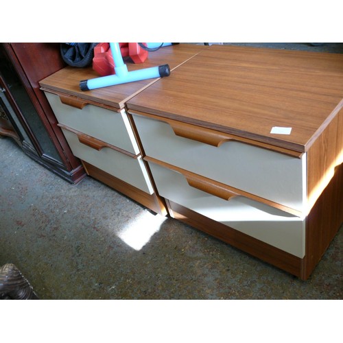 505 - 2 RETRO BEDSIDES IN WOOD EFFECT