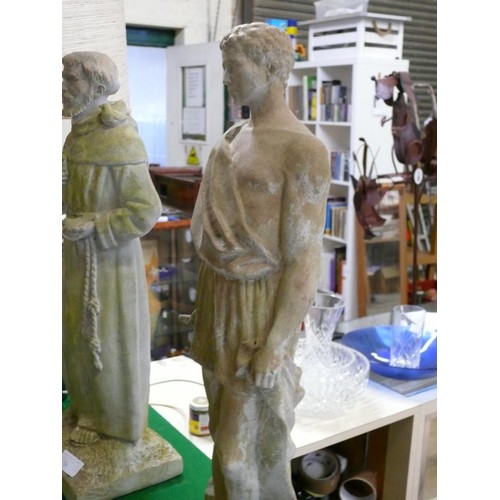 55 - ROMAN  MAN GARDEN STATUE APPROX 22