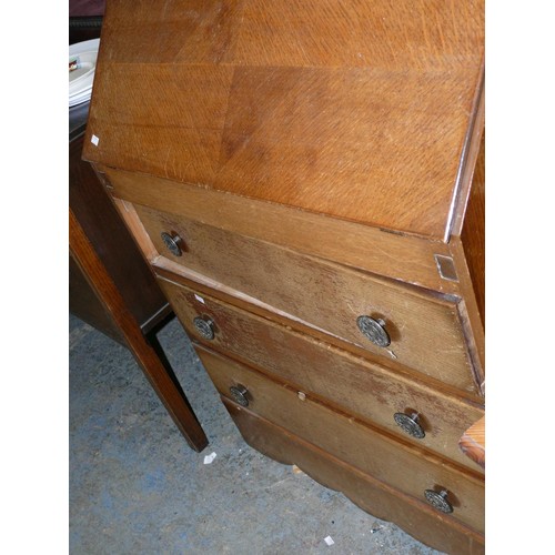 455 - VINTAGE LIGHT WOOD BUREAU