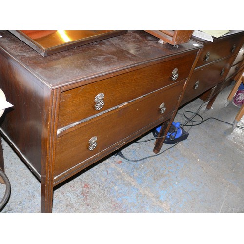 478 - VINTAGE WOODEN CHEST OF 2 DRAWERS