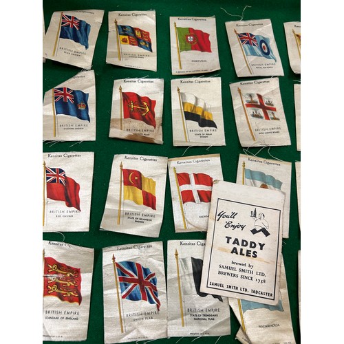 42 - COLLECTION OF KENSITAS SILK CIGARETTE CARDS -BRITISH EMPIRE FLAGS