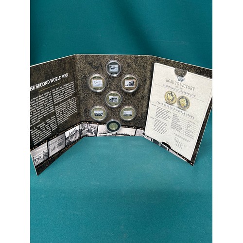 79 - Merchant Navy Road To Victory Coin Collection in presentation wallet by The London Mint. Includes a ... 