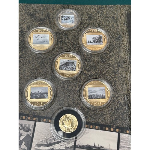 79 - Merchant Navy Road To Victory Coin Collection in presentation wallet by The London Mint. Includes a ... 