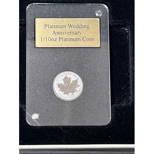 77B - Royal Canadian Mint Platinum Wedding Anniversary 30 Dollar proof coin in pure Platinum (3.1 grams) i... 