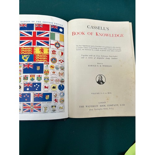 266 - Cassell's Book of Knowledge in 8 Volumes - published circa 1924 by The Waverley Book Company Ltd - g... 