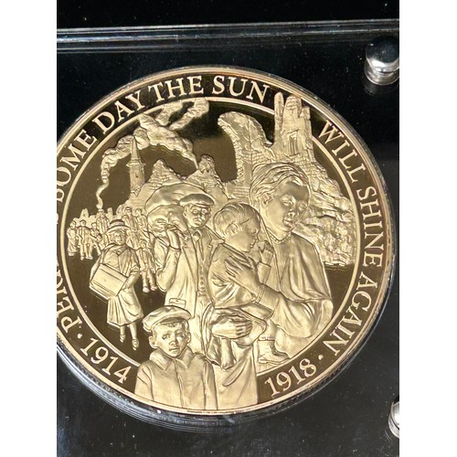 77C - The Official In Flanders Fields Museum Civilians Commemorative Coin  - very large coin - 8.8 cm and ... 