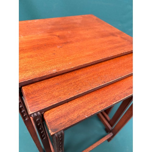 515 - Circa 1930's nest of 3 small mahogany tables