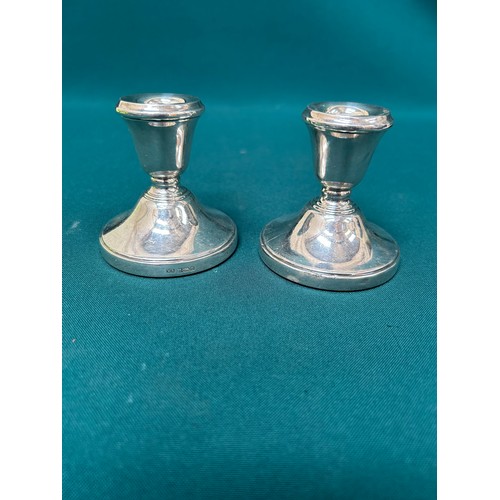 22 - Pair Sterling Silver Candlesticks hallmarked Birmingham 1978