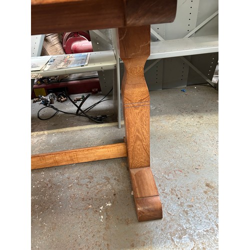 499 - A good quality late 20th Century teak refectory table - 150cm x 65cm x 76cm