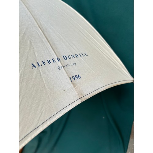 323B - Alfred Dunhill Queens Cup 1996 polo walking length cotton umbrella