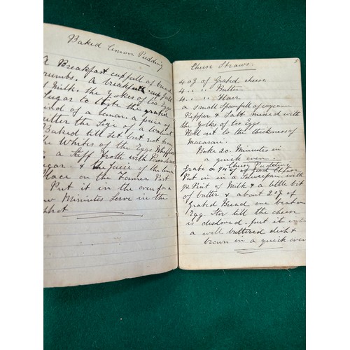 242 - Victorian Ladies hand written recipe book for Sara White June 1887. Puddings, cakes, 