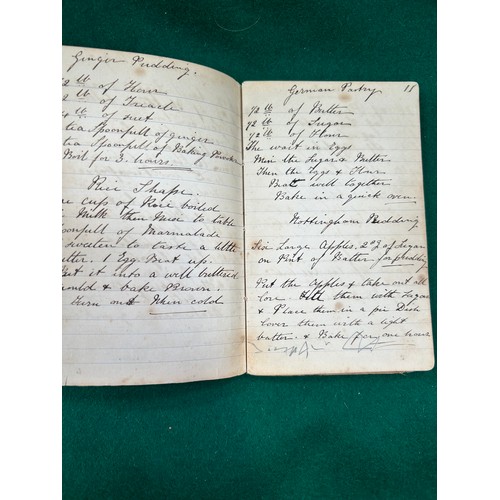 242 - Victorian Ladies hand written recipe book for Sara White June 1887. Puddings, cakes, 