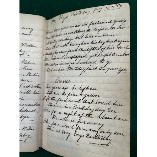 242 - Victorian Ladies hand written recipe book for Sara White June 1887. Puddings, cakes, 