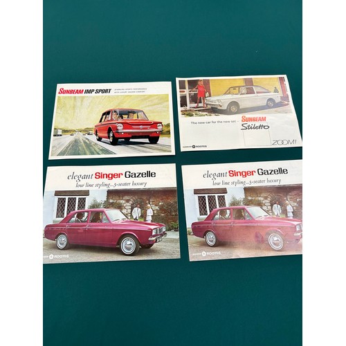 152 - AUTOMOBILE EPHEMERA / CAR BROCHURES - ALL IN VERY GOOD CONDITION. 1960'S AND 70'S INCLUDING SUNBEAM ... 