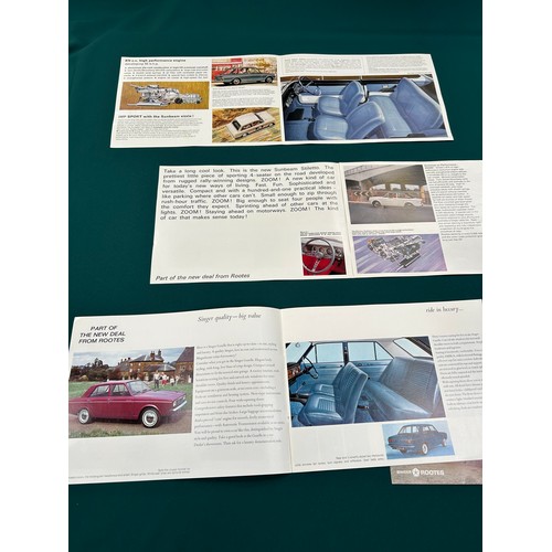 152 - AUTOMOBILE EPHEMERA / CAR BROCHURES - ALL IN VERY GOOD CONDITION. 1960'S AND 70'S INCLUDING SUNBEAM ... 