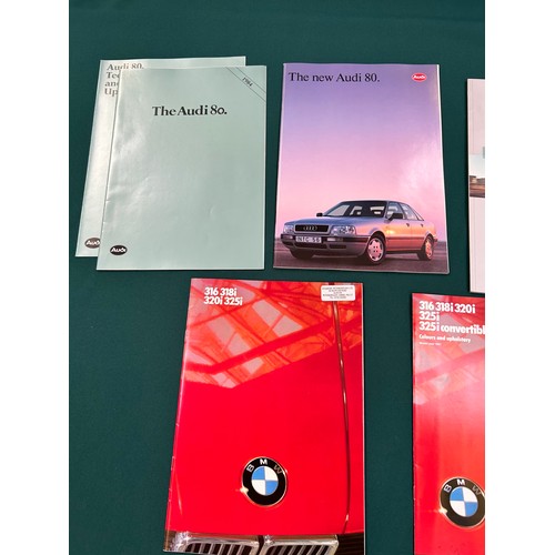 154 - AUTOMOBILE EPHEMERA / CAR BROCHURES - ALL IN VERY GOOD CONDITION. BMW, AUDI AND MERCEDES. INCLUDES B... 