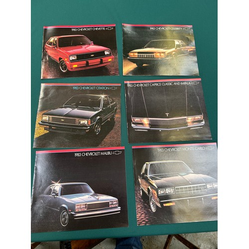 155 - AUTOMOBILE EPHEMERA / CAR BROCHURES - ALL IN VERY GOOD CONDITION. CHEVROLET - INCLUDES 1983 CITATION... 