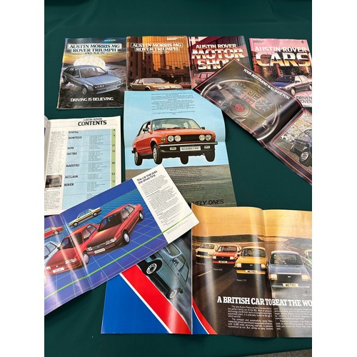 153 - AUTOMOBILE EPHEMERA / CAR BROCHURES - ALL IN VERY GOOD CONDITION. ALL AUSTIN TO INCLUDE ALLEGRO 3 19... 