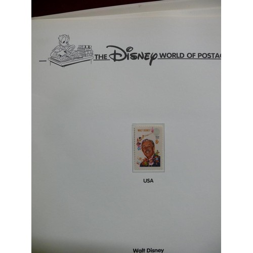 79 - THE DISNEY WORLD OF POSTAGE STAMPS - 2 FOLDERS