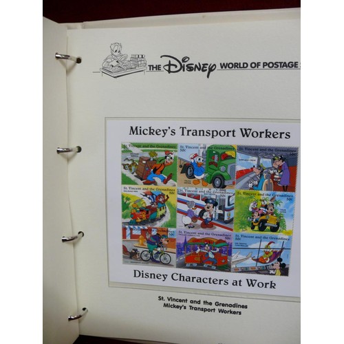 79 - THE DISNEY WORLD OF POSTAGE STAMPS - 2 FOLDERS