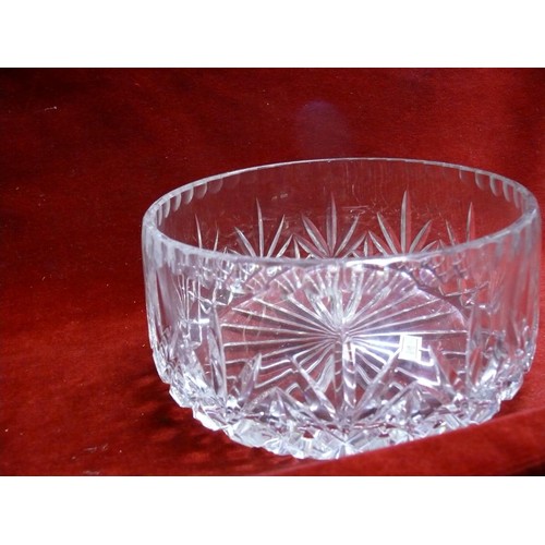 91 - CUT GLASS HEAVY FRUIT BOWL