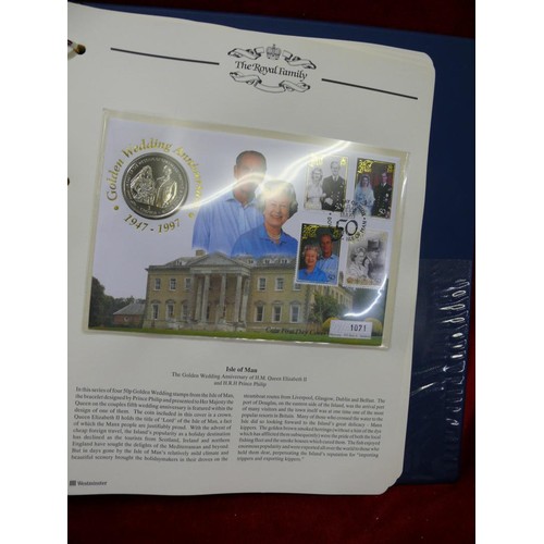 111 - THE QUEEN'S GOLDEN JUBILEE 1952-2002 FOLDER OF  COIN FIRST DAY COVERS AND FOLDER OF PRINCESS DIANA P... 