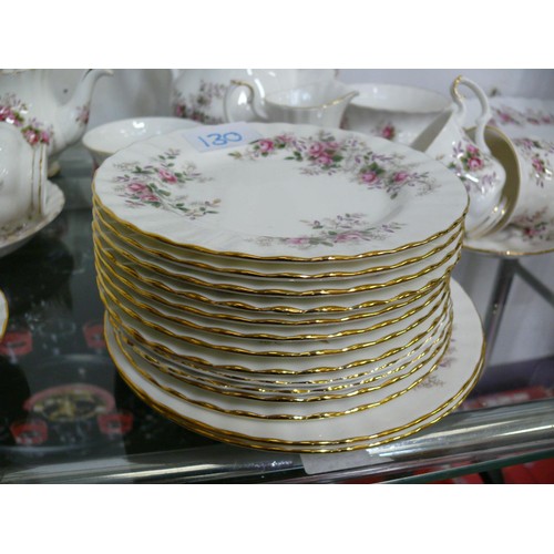 130 - LARGE ROYAL ALBERT LAVENDER ROSE COFFEE AND TEA SETS TO INCLUDE COFFEE AND TEAPOTS, MILK JUGS , SUGA... 